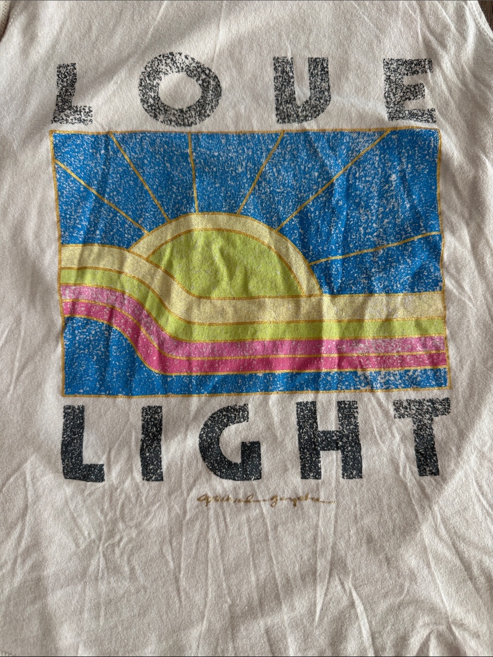 Spiritual Gangster White Tank with Colorful Sunrise Graphic - Picture 3 of 3
